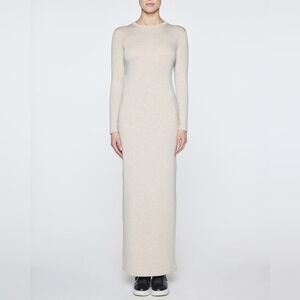 Bleusalt Long Sleeve Crew Dress in Sand Size 4